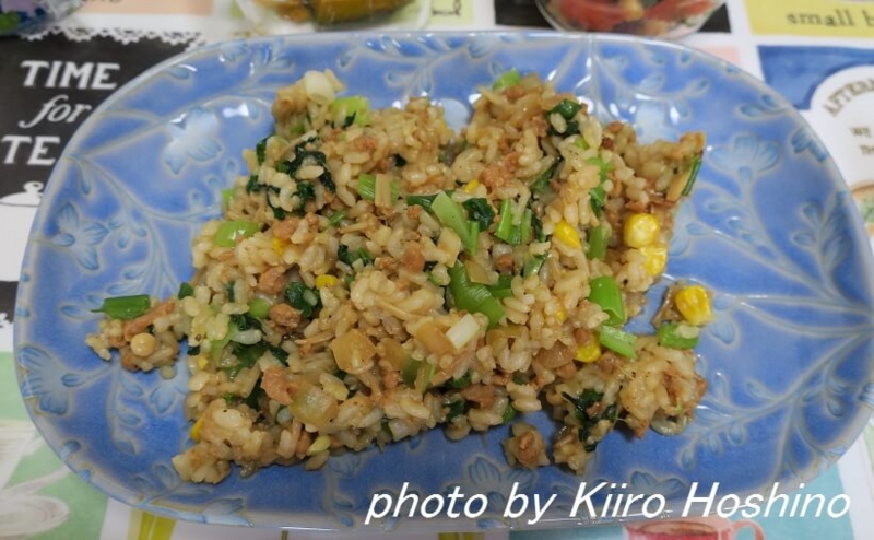 つくおき、ベジ肉味噌チャーハン