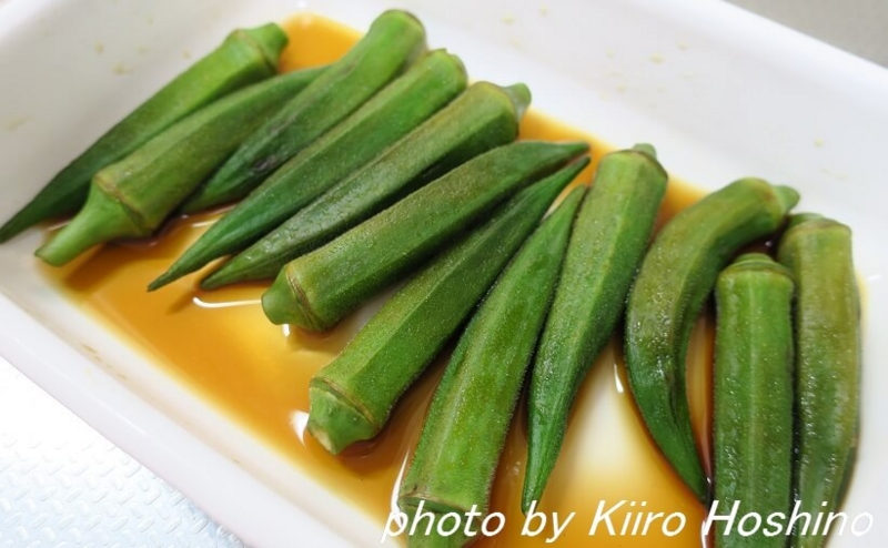 f:id:kiiroihoshi:20161017063424j:plain 作り置き10.14、オクラの焼き浸し