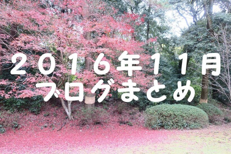 2016.11ブログまとめ 2016.11ブログまとめ