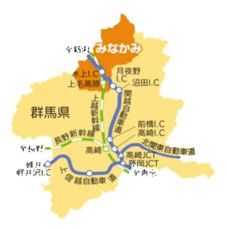 ふるさと納税・群馬県みなかみ町、地図