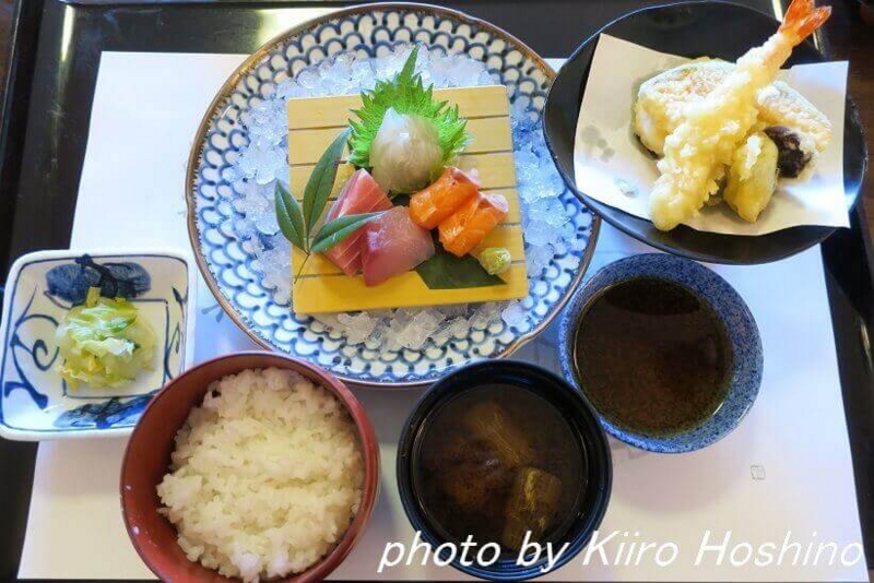 がんこ岸和田五風荘、お造り天ぷら定食